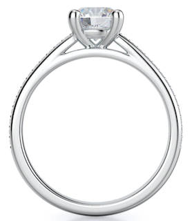 A diamond ring in flush setting