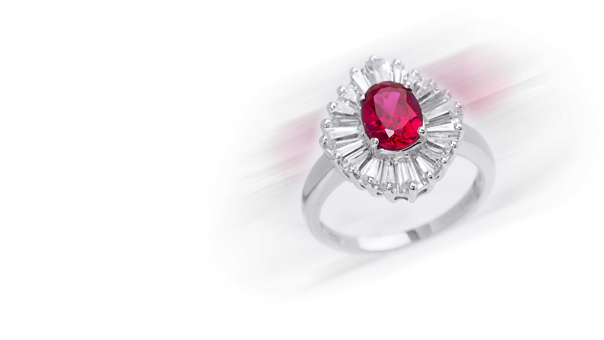 A ruby and diamond ring