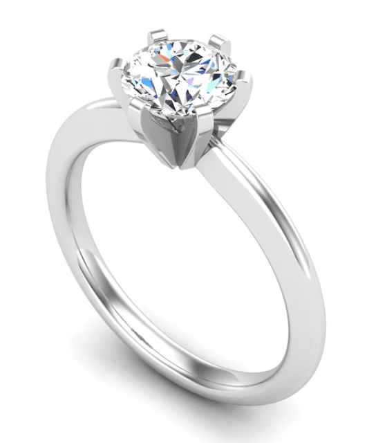 Maria 6 prong solitaire ring