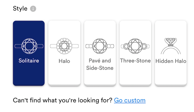 setting style choices on search page