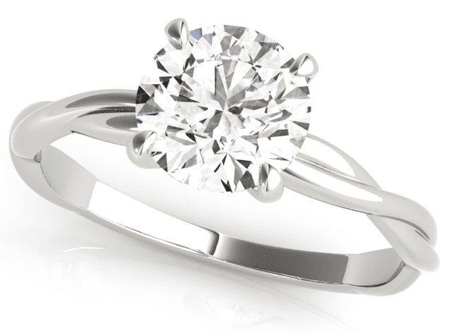 celest twisted solitaire ring