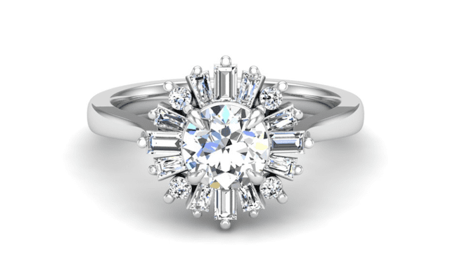 Alice ballerina halo ring