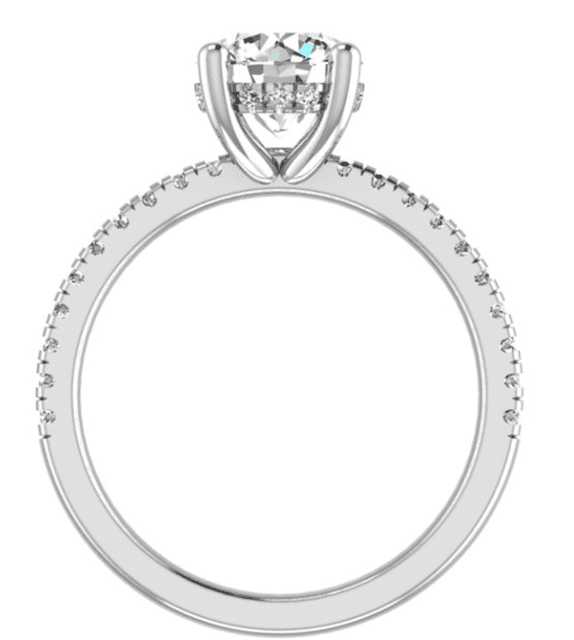 Gabriella pave hidden halo ring
