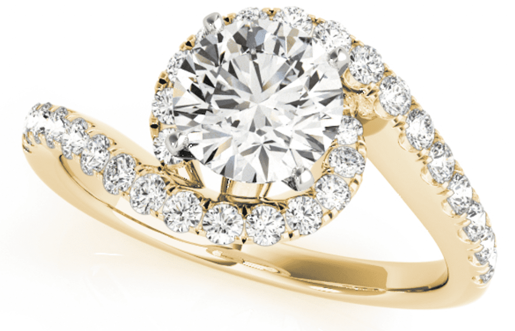 Artsy halo ring