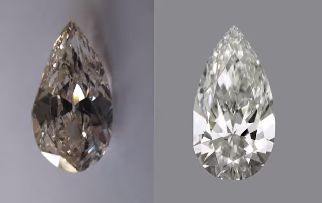 brown tinge diamond vs normal white color diamond