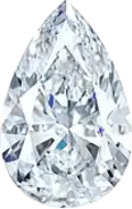 Pear shape man made diamonds