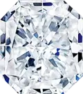 Radiant cut man made diamonds