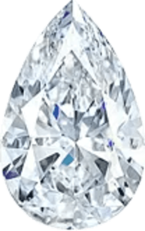 Pear shape man made diamonds