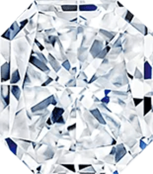 Radiant cut man made diamonds